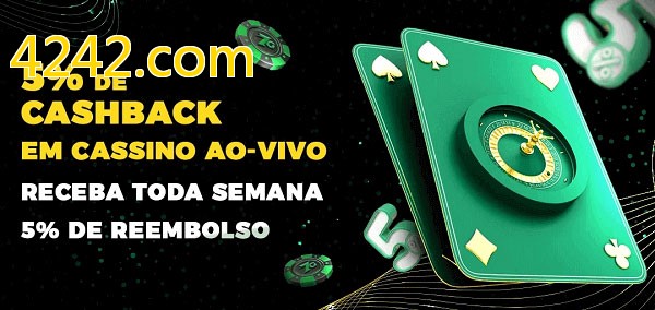 Promoções do cassino ao Vivo 4242.com